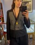 Prevost Black Velvet and Gilded Leaf Necklace — vidéo