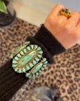 Navajo silver and turquoise cuff bracelet — vidéo