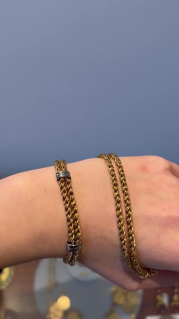 1980s Gold-Plated Double Twist Chain Necklace — vidéo