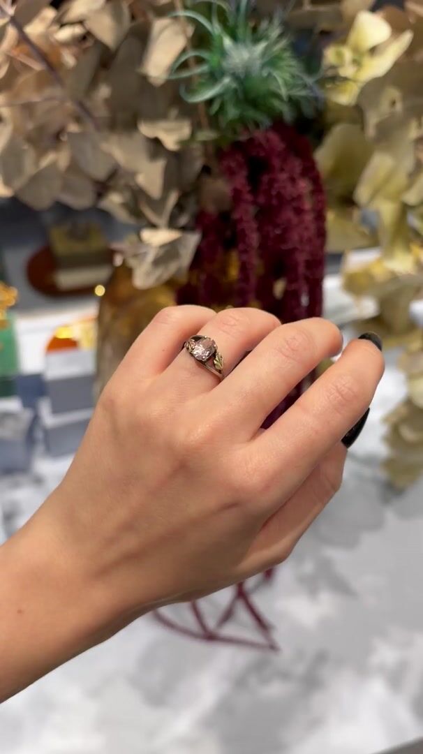 Art Nouveau-Inspired Silver and Pink Tourmaline Ring — vidéo