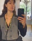 1980s Double Pearl Sautoir, Golden Metal and Resin — vidéo